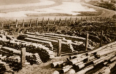 Gas shells at Luttre, Belgium